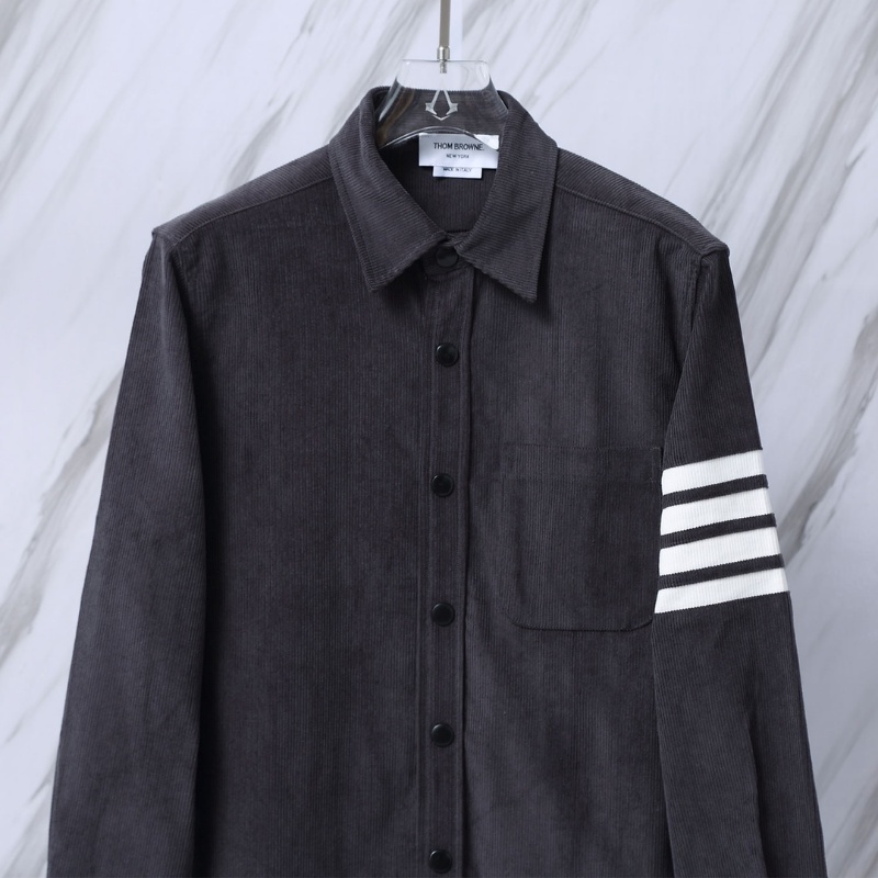 Áo sơ mi nam dài tay vải nhung THOM Thời Trang Trẻ Trung cho nam và nữ