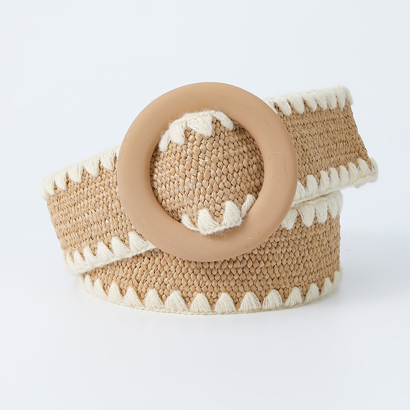 1 Cuộn Dây Thắt Lưng Co Giãn Bằng Sợi Cỏ PP Màu Kẹo Ngọt Thời Trang Đi Biển Mùa Hè Dành Cho Nữ