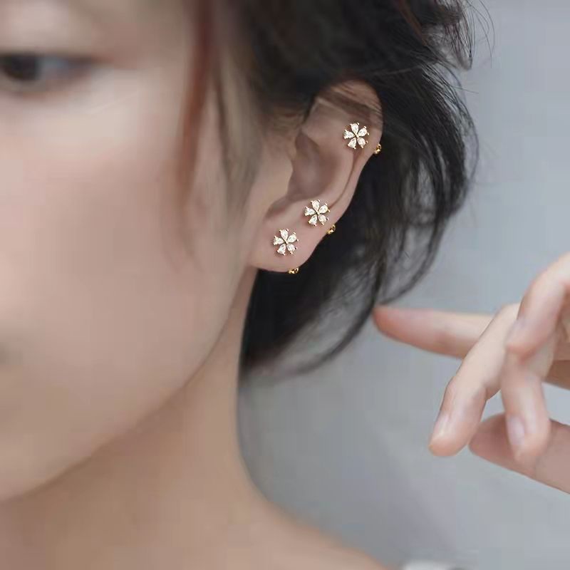 Khuyên Tai Bạc Sterling 2023 Hình Bông Hoa Xoắn Ốc Thiết Kế Thời Thượng Cho Nữ