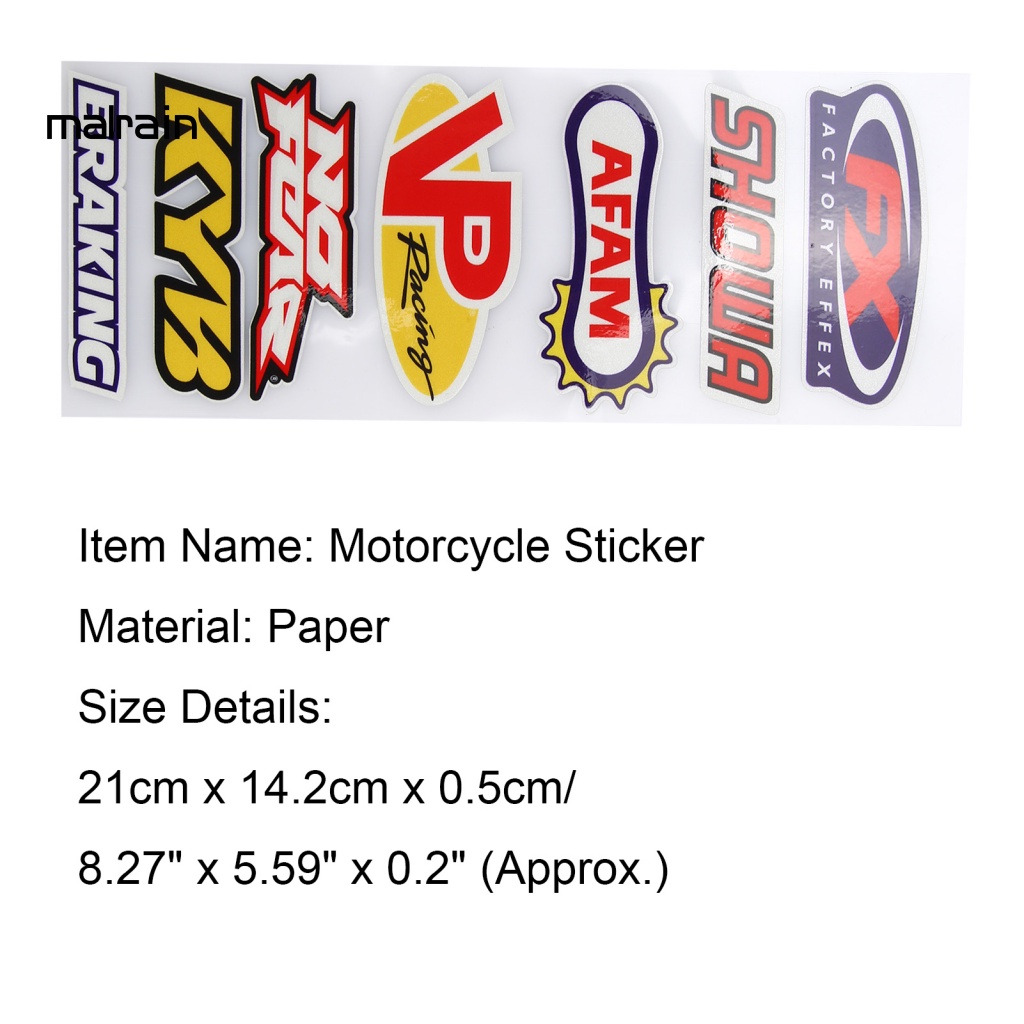 Bộ 5 Miếng Dán Trang Trí Xe Mô Tô Dễ Tháo Gỡ DIY
