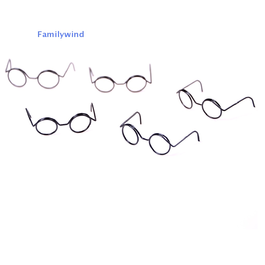 Set 2 Mắt Kính Gọng Tròn Cho Búp Bê BJD 1 / 6 30cm