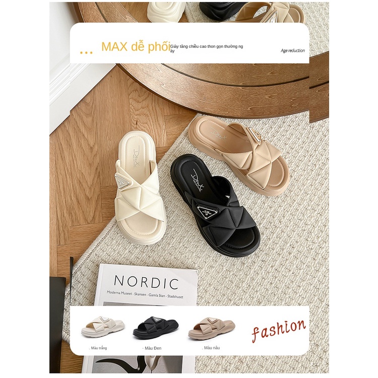 Dép Nữ Sandal Đi Biển Đế Dày Quai Chéo Nhẹ Nhàng Thời Trang Cho Nữ Sandal Cao Gót