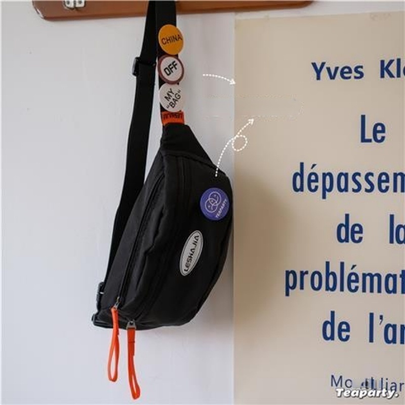 Japanese ins-style sports waist bag chest bag retro versatile messenger bag