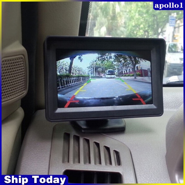 Màn Hình Tft Lcd 4.3-inch Hd Gắn Tấm Che Nắng Hai Chiều Cho Xe Hơi