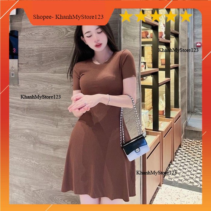 Váy Body Dáng Ôm, Đầm Dáng Ôm Chất Len Tăm Mới Về mặc nên Xinh Đẹp Sang KH003 01 001