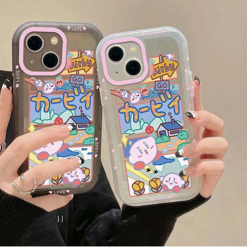 ✅Ốp Điện Thoại Mềm Màu Trong Suốt Hình Ngôi Sao Kirby Irby Cho iPhone 14 / 13pro 12promax 6Plus / 7 Xj4