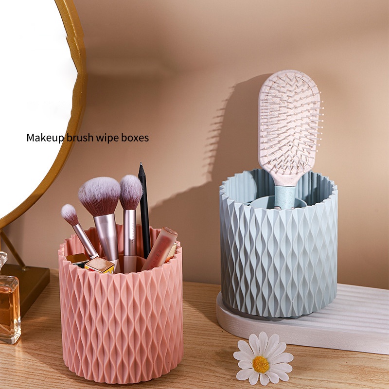 Hộp Đựng Cọ Trang Điểm / Son Môi / Bút Kẻ Lông Mày Cỡ Lớn Chống Bụi Bẩn Tiện Dụng Giá Đỡ