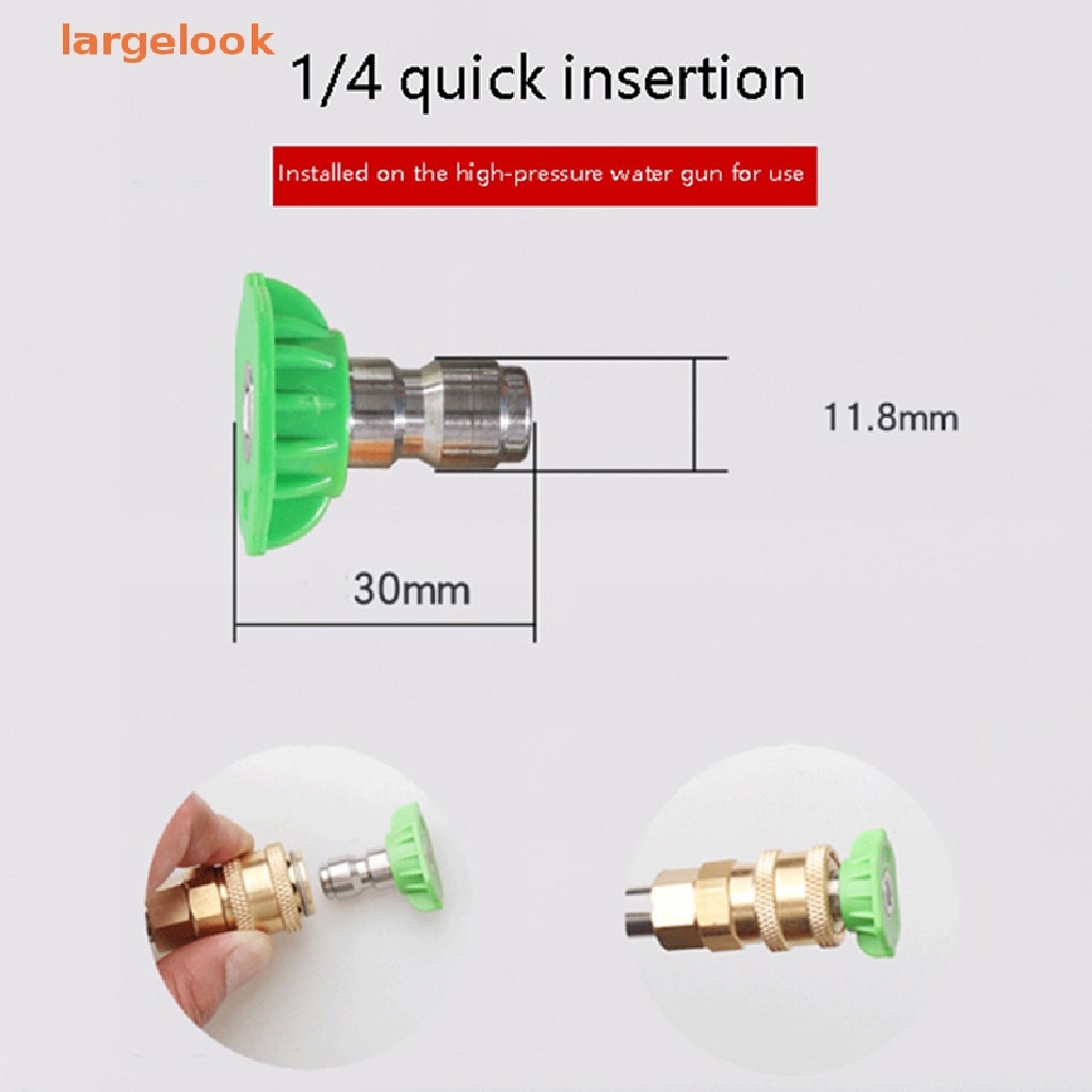 Đầu Nối Ống Nước 1 / 4 "Có Thể Điều Chỉnh Với 5 Đầu Nối Bằng Đồng Cho Máy Rửa Xe Áp Suất Cao
