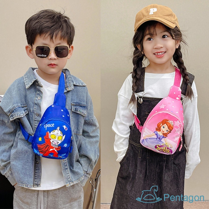 Túi Đeo Chéo Ngực Nhỏ Gọn In Họa Tiết Hoạt Hình Thời Trang Cho Bé