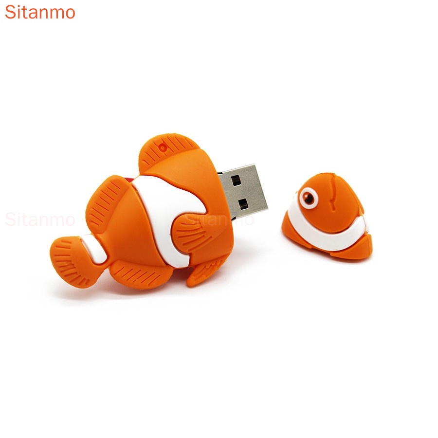 Usb Dung Lượng 1GB 8GB 16GB 32GB 64GB 2TB 128GB Bằng Silicon Hình Cá Nhiệt Đới Dễ Thương