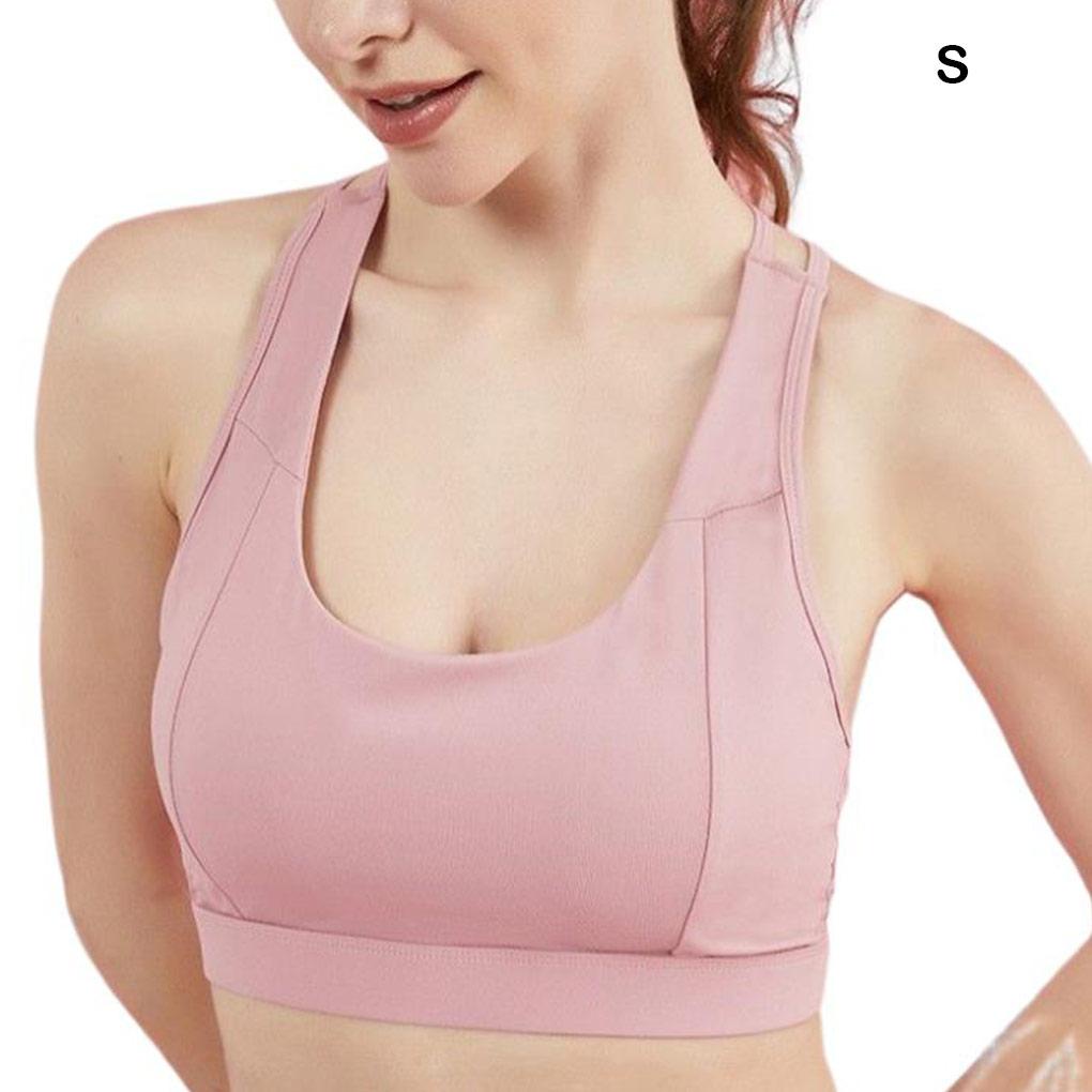 Áo Ngực Thể Thao Không Đường May Chống Sốc Co Giãn Tốt Có Miếng Đệm Thời Trang Cho Nữ