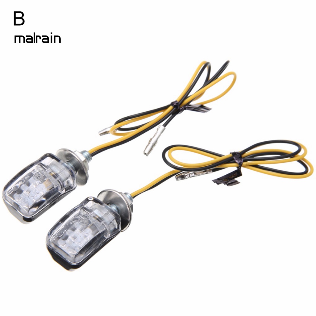 Set 2 Đèn Xi Nhan 12V 6LED Mini Ánh Sáng Hổ Phách Dành Cho Xe Mô Tô