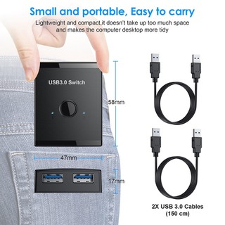 USB Switch KVM USB HUB 3.0 Switcher Selector KVM Switch for PC Keyboard Mouse Printer 1 PC Sharing 2 Devices USB Switch