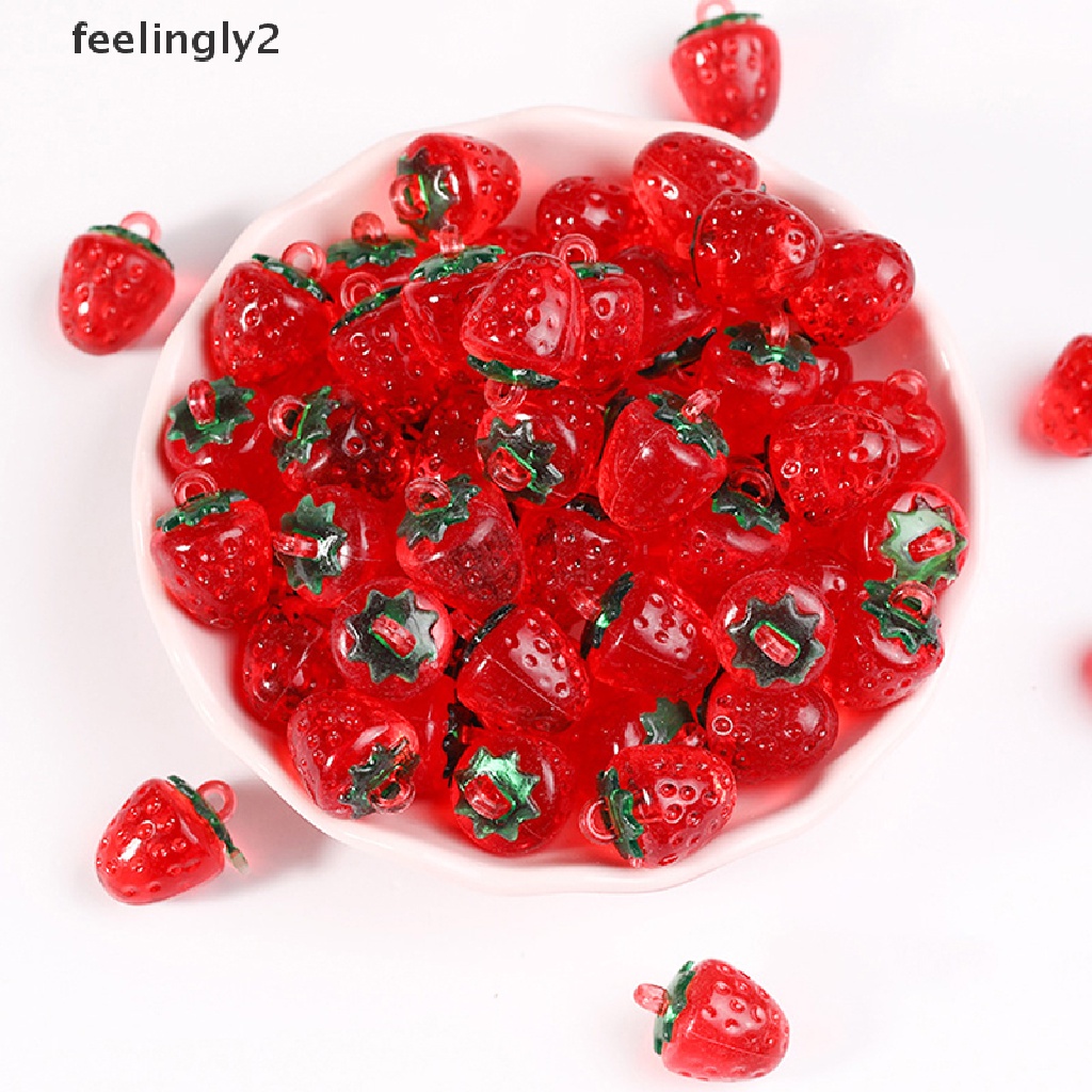 Bộ 10 Quả Cherry 3D Mini Bằng Nhựa Dùng Trang Trí Sổ Tay DIY