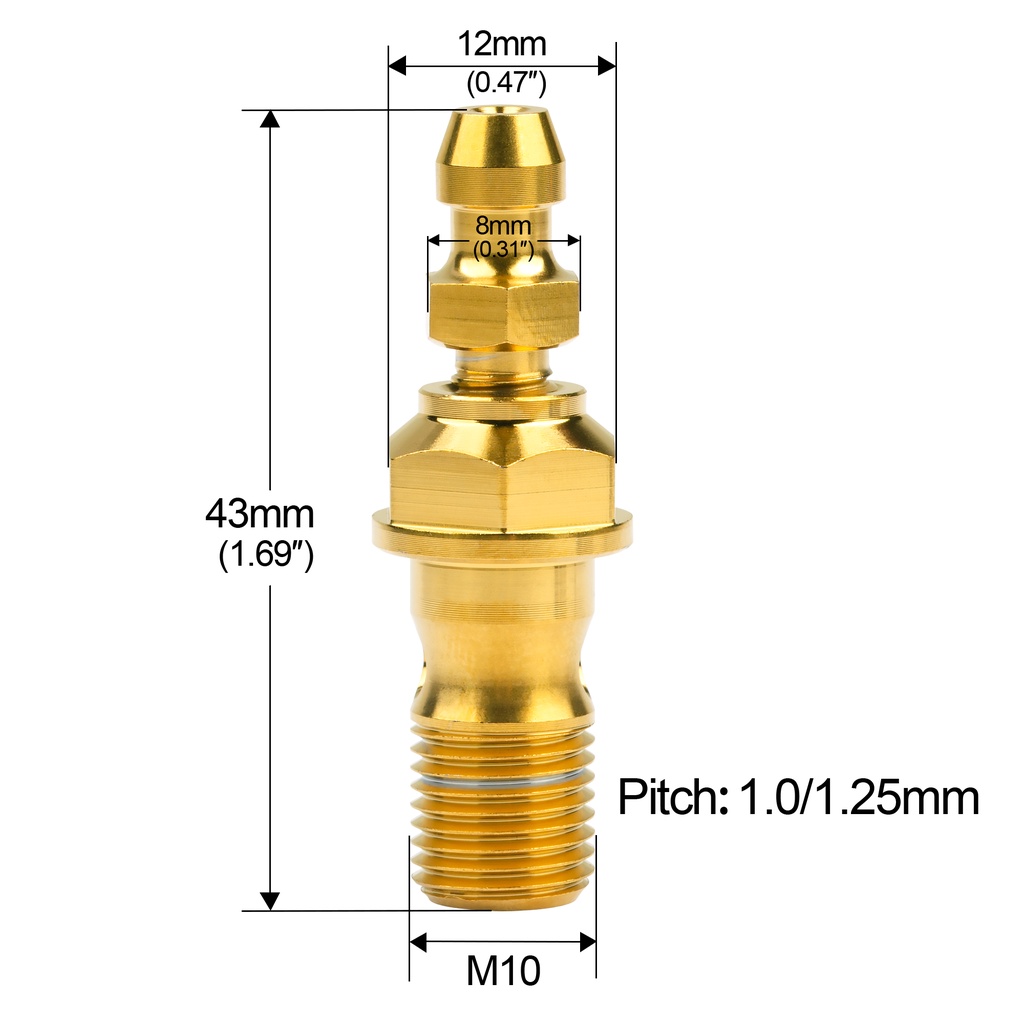 Bu lông và van xả Wanyifa Banjo chất liệu titan dạng kẹp phanh đơn M10x1.0 /1.25mm