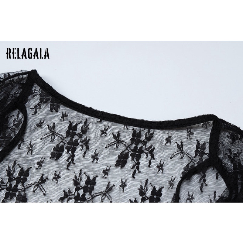 Áo Hai Dây Màu Trơn Phối Ren Xuyên Thấu Thời Trang 2023 Cho Nữ