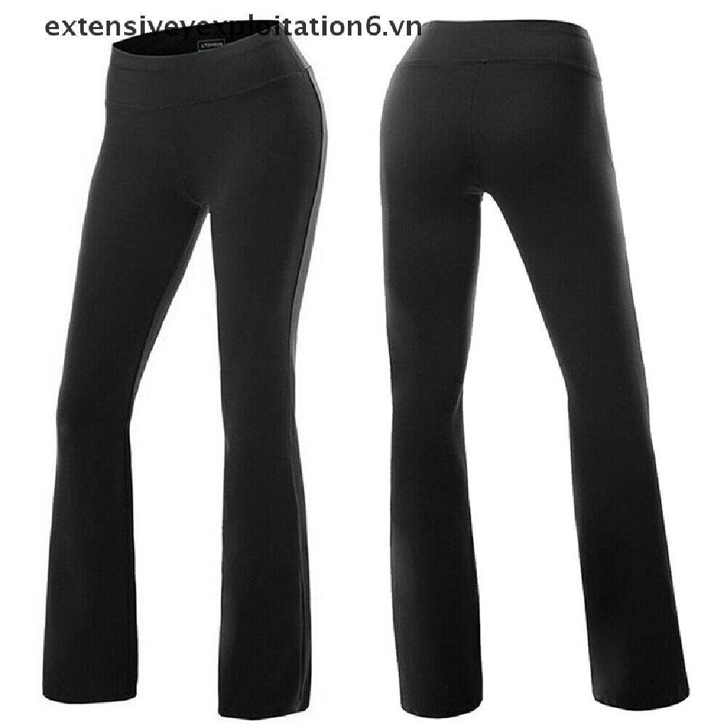 [EE] Quần Legging Ống Loe Rộng Tập Gym Chạy Bộ / Yoga Dành Cho Nữ