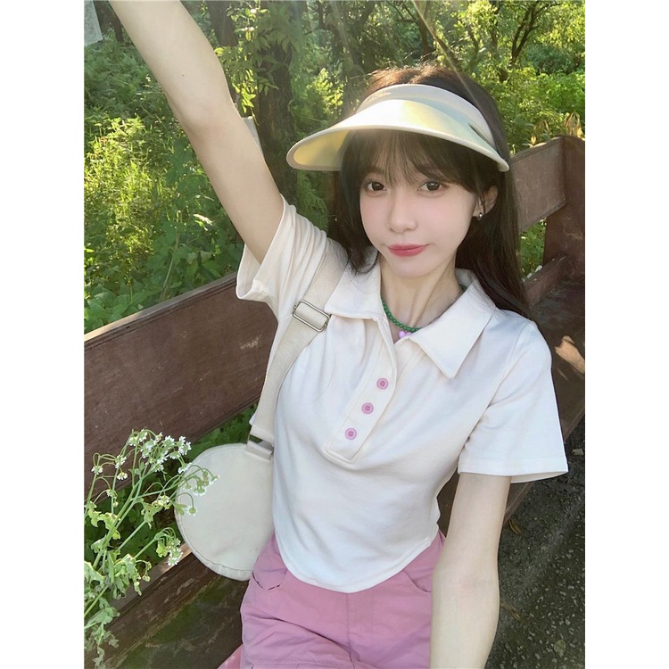 Áo Thun polo Ngắn Tay Thời Trang Mùa Hè 2023 Cho Nữ