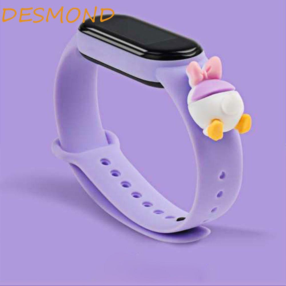 Đồng Hồ Điện Tử Đèn LED Cảm Ứng Chống Nước Hình Dâu Tây Gấu Hoạt Hình Mario