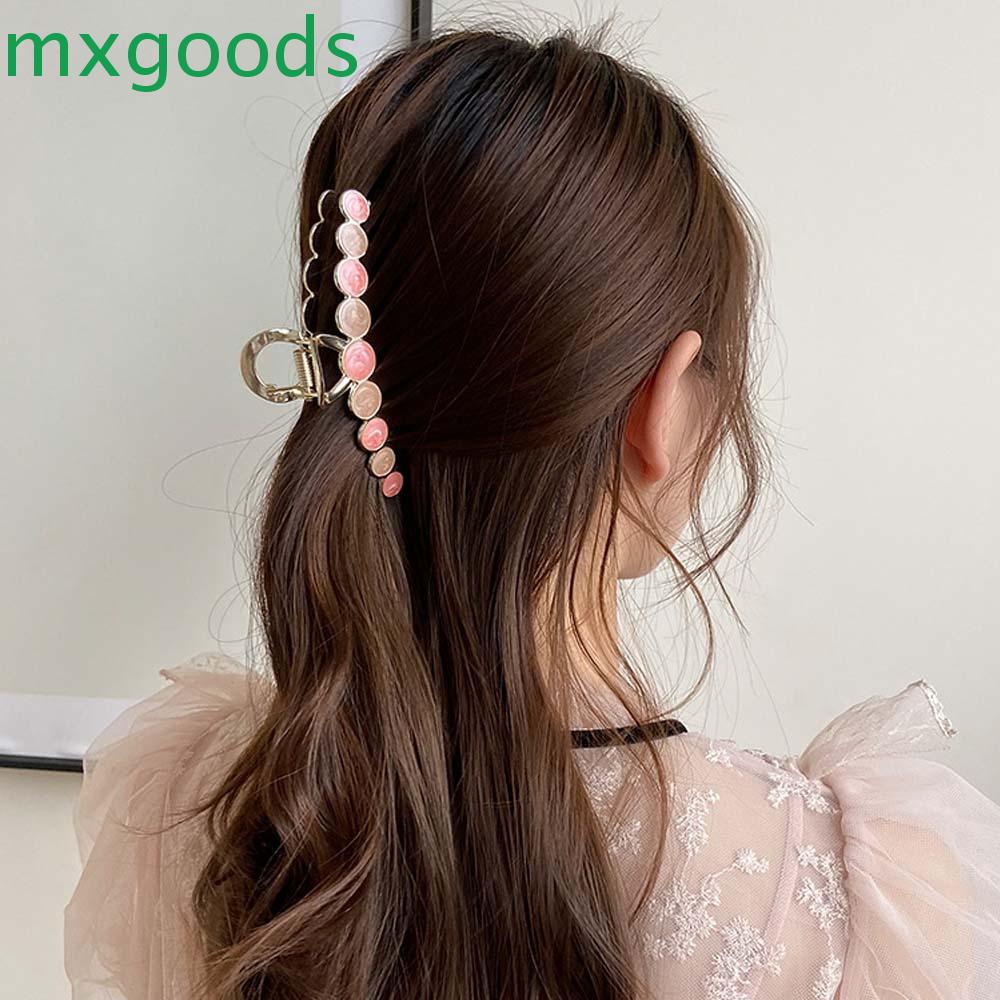 Kẹp tóc càng cua họa tiết hình học nhiều màu tùy chọn trẻ trung cho nữ