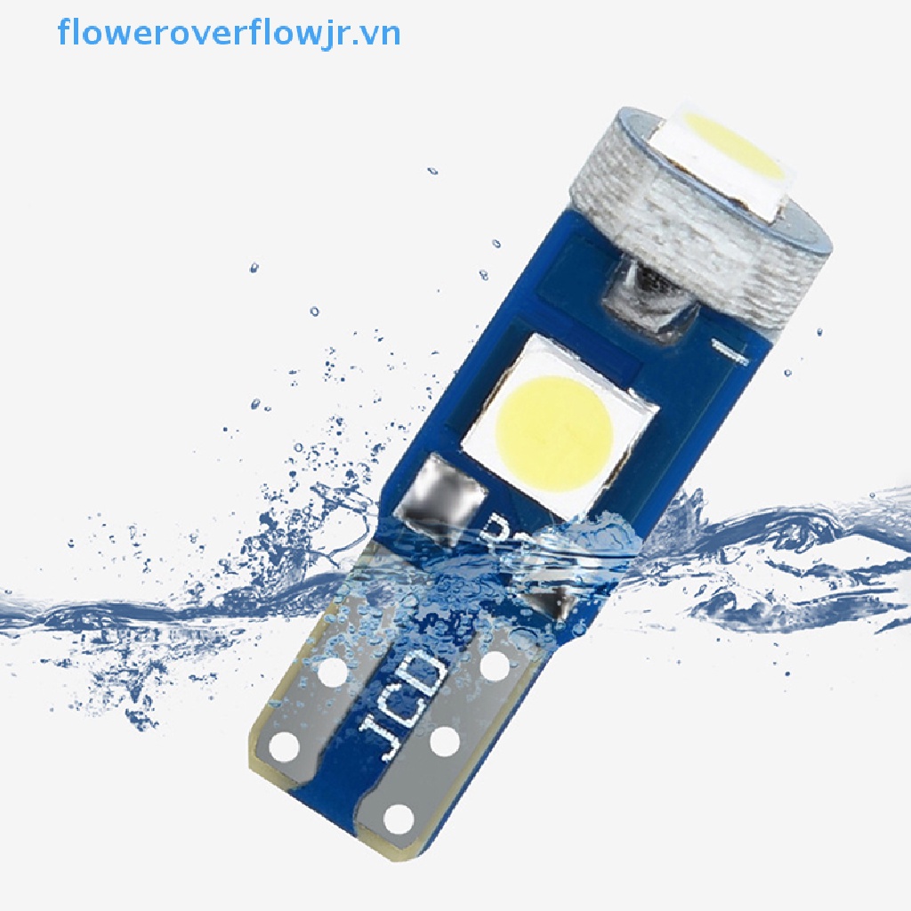 10 Bóng Đèn Led T5 W3W W1.2W 3030 Ánh Sáng Trắng Ấm Gắn Bảng Điều Khiển Xe Hơi