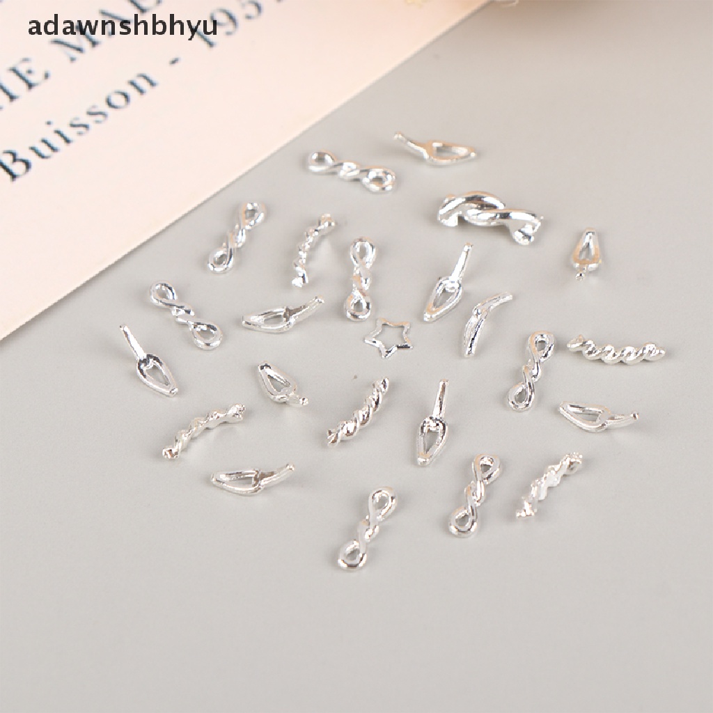 Set 10 / 20 Dây Xích Kim Loại Màu Vàng / Bạc Trang Trí Móng Nghệ Thuật DIY