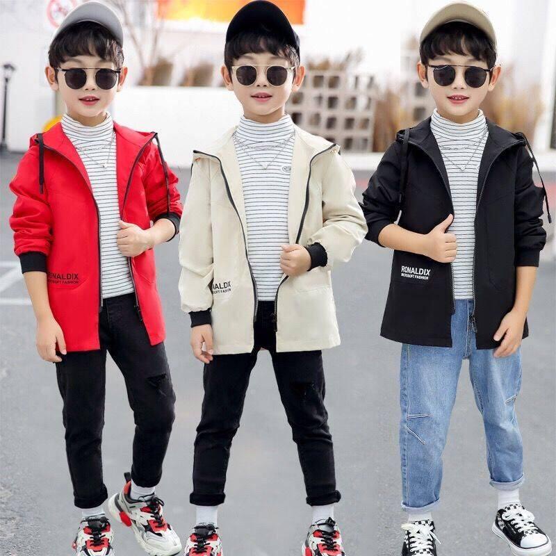 Áo Khoác Dáng Dài Có Nón Phong Cách Hàn Quốc Thời Trang Xuân Thu Mới 2023 Cho Bé Trai