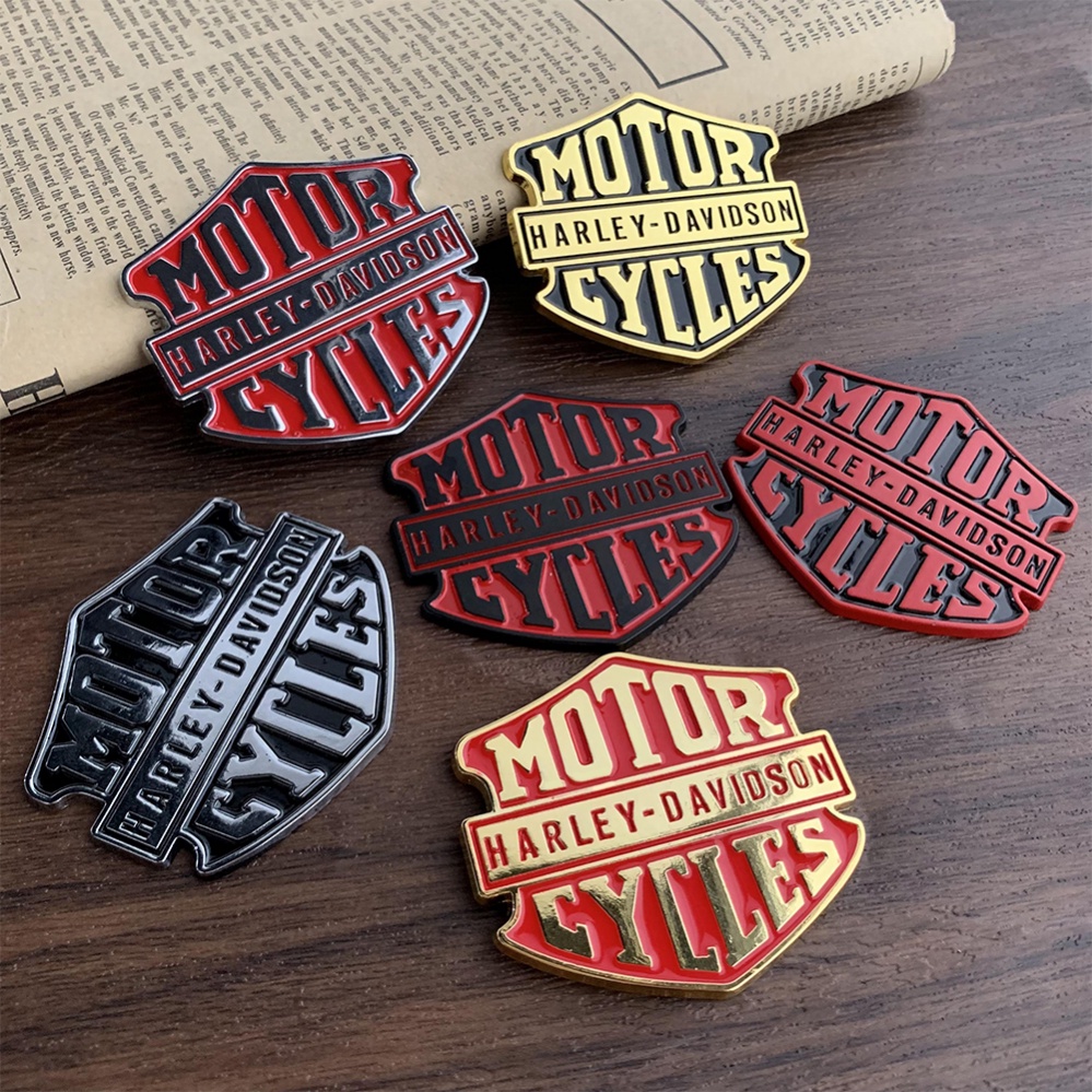 Miếng Dán Kim Loại In Logo HARLEY Kỷ Niệm 100 Năm 110 Bằng Hợp Kim Kẽm Trang Trí Xe Mô Tô HARLEY-Davidson