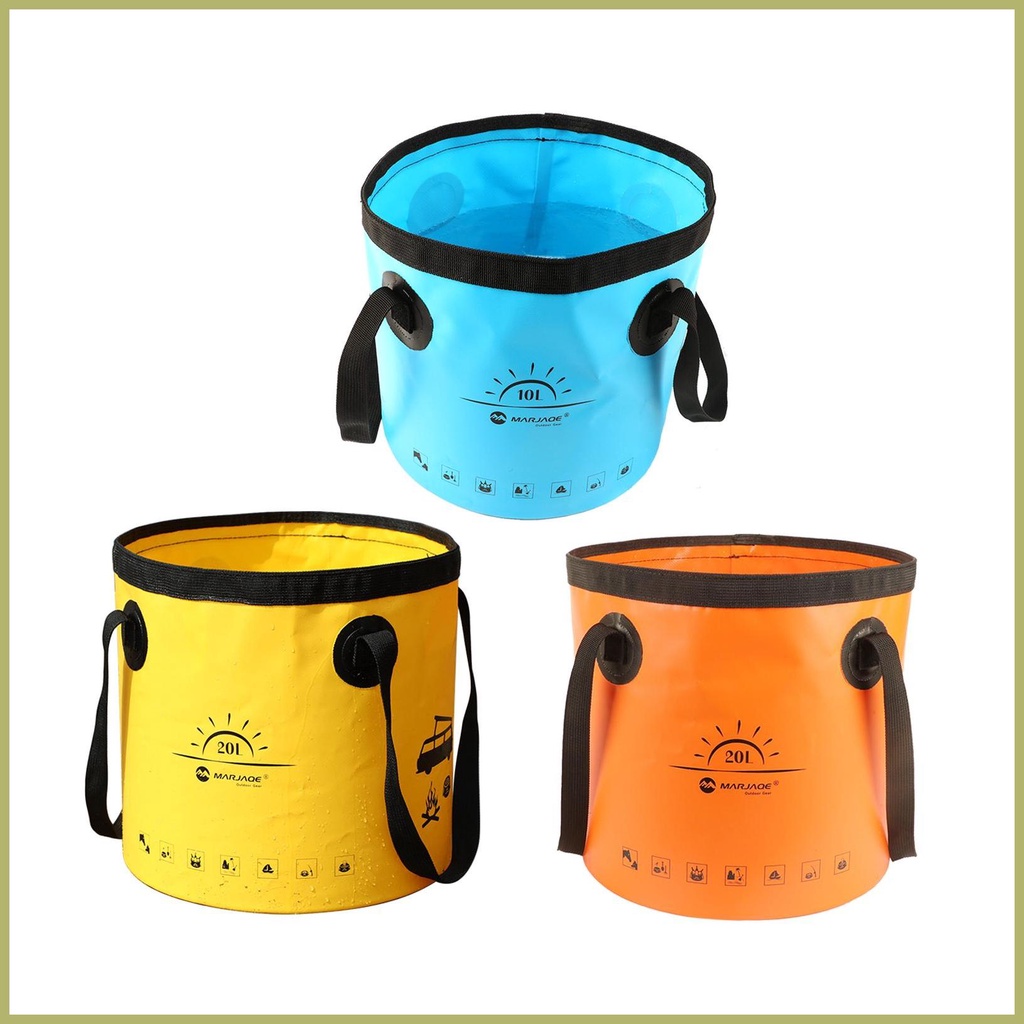Xô Đựng Nước Dung Tích 10L / 20L Đa Năng Có Thể Gấp Gọn Tiện Dụng Mang Theo Du Lịch Cắm Trại