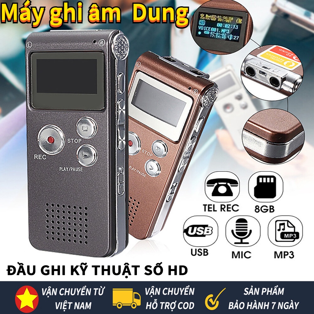 Máy ghi âm Dung lượng 8/16GB, Máy ghi âm chuyên nghiệp thu âm khoảng cách xa, loại bỏ tạp âm tốt