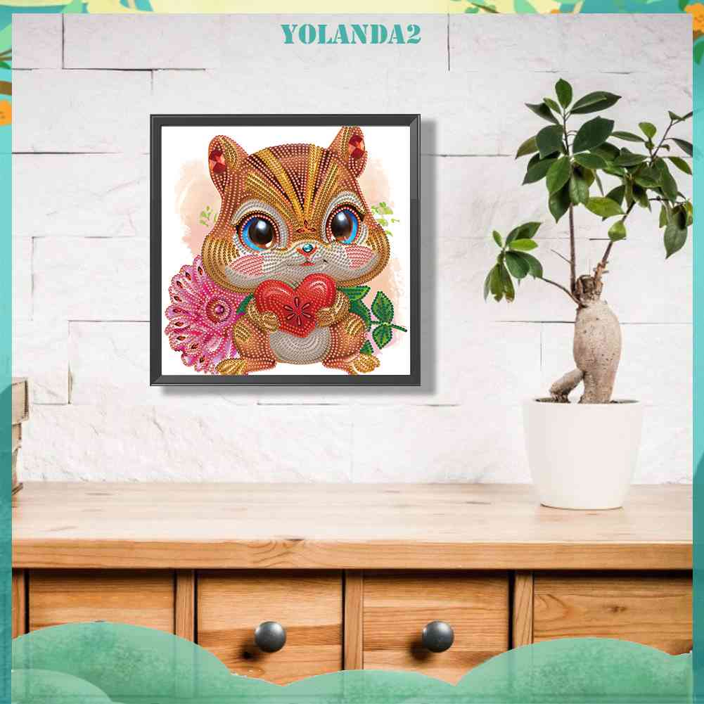 Bộ Tranh Đính Đá 5D Họa Tiết Động Vật Độc Đáo DIY Dùng Trang Trí Nhà Cửa