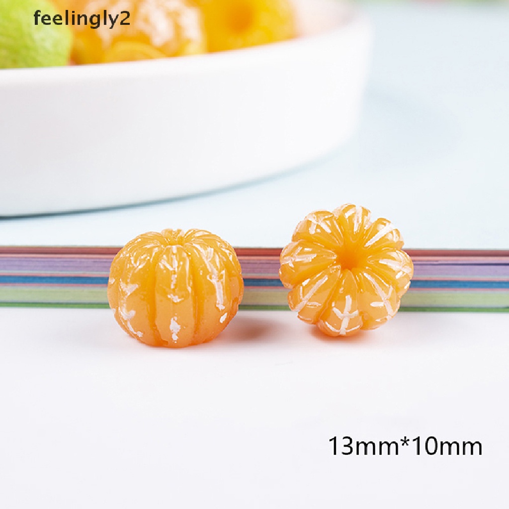 Set 10 Trái Cây 3D Mini Bằng Nhựa Resin Trang Trí Sổ Tay DIY