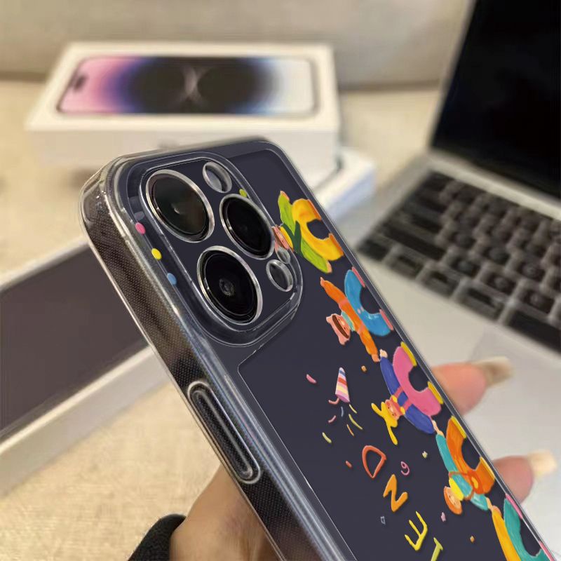 ✅Ốp Điện Thoại Mềm Trong Suốt Họa Tiết Cá Heo Cho iPhone14Promax 11 13 / 12 xr / s7 / 8Plus