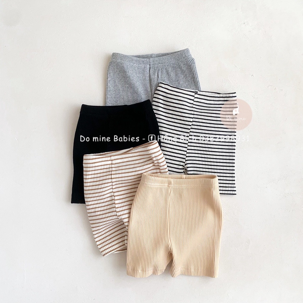 quần legging đùi bé gái bé trai sơ sinh mùa hè len tăm siêu co dãn thoáng mát cho bé 3 tháng-2 tuổi nặng 4-13kg