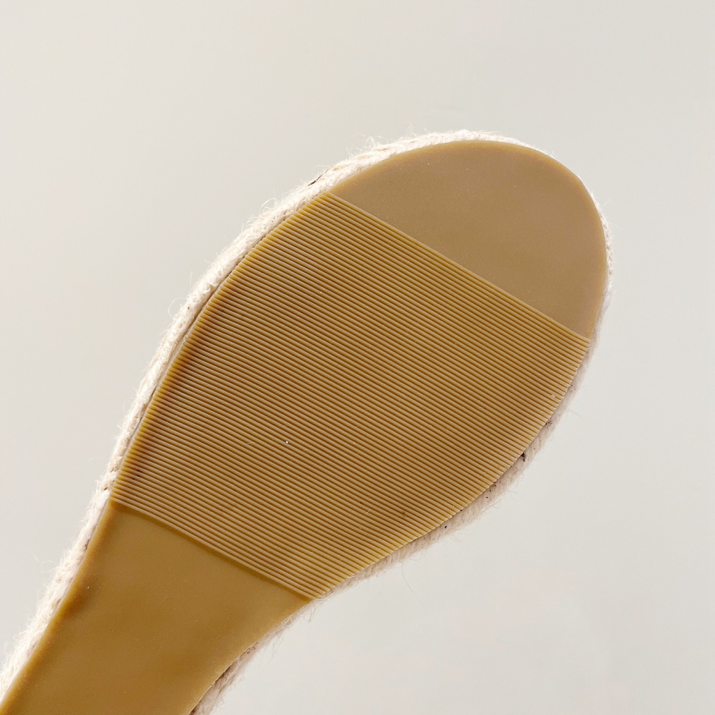 Giày Sandal Mùa Hè 2023 Đế Xuồng Bện Dây Có Khóa Cài Chéo Cho Nữ