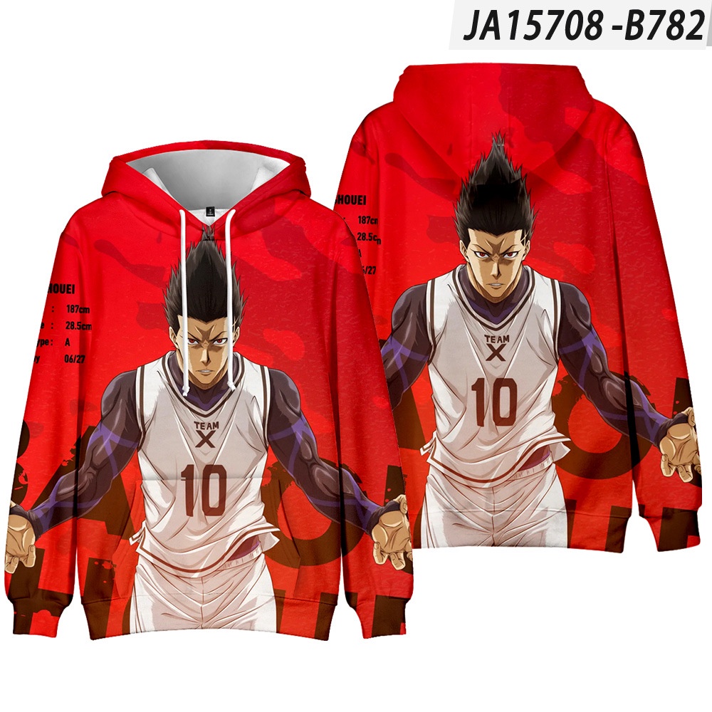 Áo Hoodie In Hình Truyện Tranh BLUE LOCK 3D Thời Trang Unisex