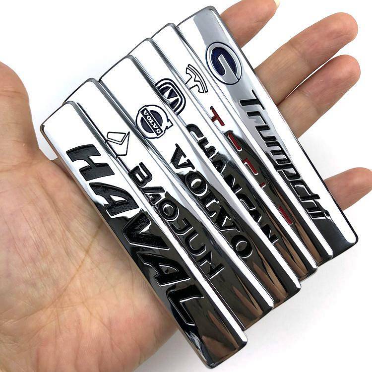 Tesla Metal Bumper Stickers Model3x S Car Body Modification Sticker Side Seam Label Personality Rear Car Badge Decorative Car Label Scratches vB2M