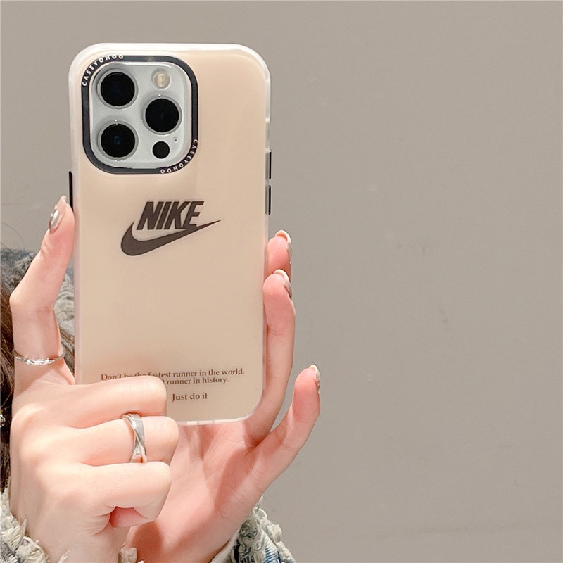 Hoạt Hình Ốp Điện Thoại Mềm Hai Lớp Mạ Nike Cho iphone15 15pro 15promax 14promax 14 14pro 13 13pro 13pm 12 12pm 11