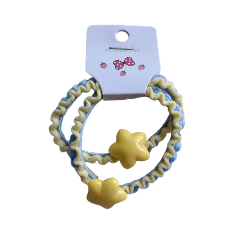 Set 2 Kẹp Tóc Hình Ngôi Sao Màu Vàng Chống Trượt Thời Trang Xuân Hè Cho Nữ