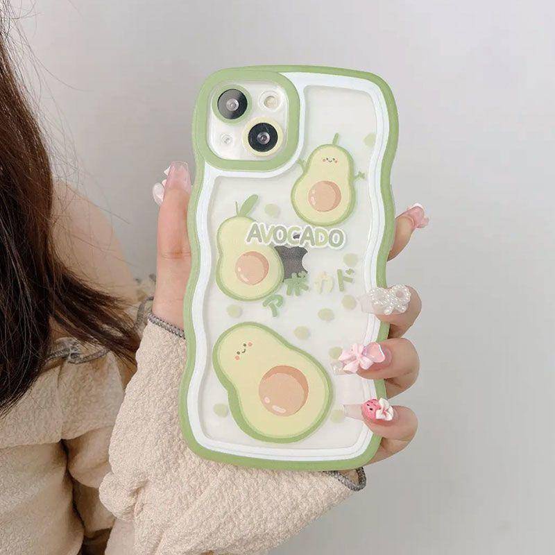 Ốp Điện Thoại Hình Trái Đào / Bơ Cho iPhone 14 13 12 11 Pro Max XR X Xs Max iPhone 7 8 6 6s Plus SE2020
