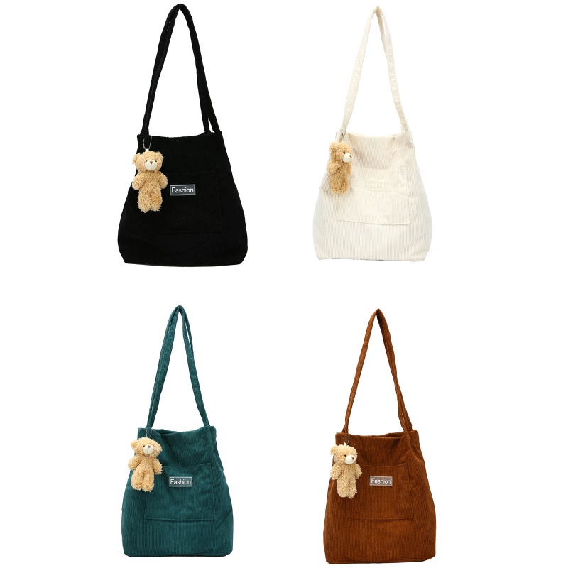 Túi Tote Đeo Vai / Xách Tay Bằng Vải Nhung Kích Thước Lớn Phong Cách Cổ Điển