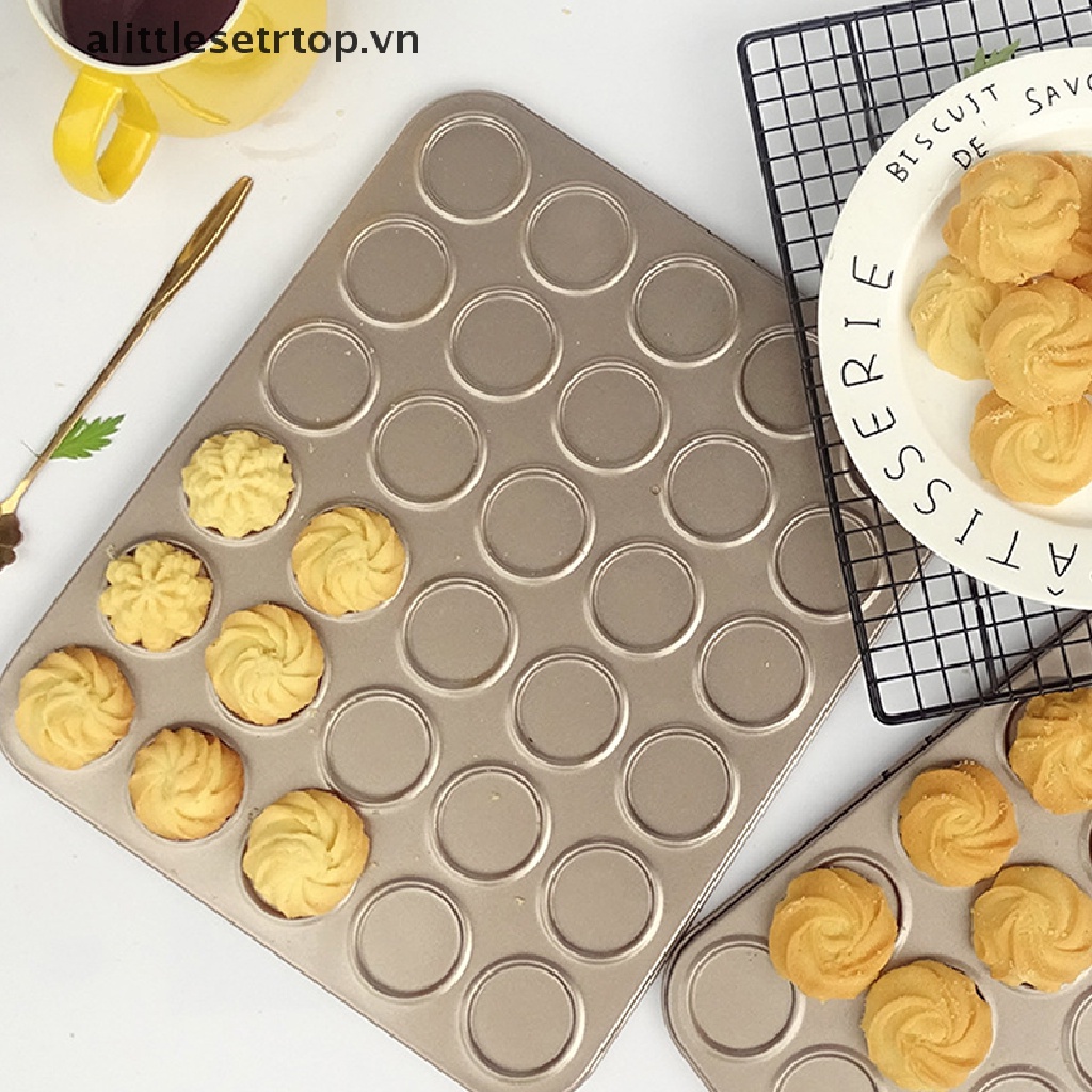 Khay Nướng Bánh Macaron 30 Lỗ Bằng Thép Carbon Chống Dính
