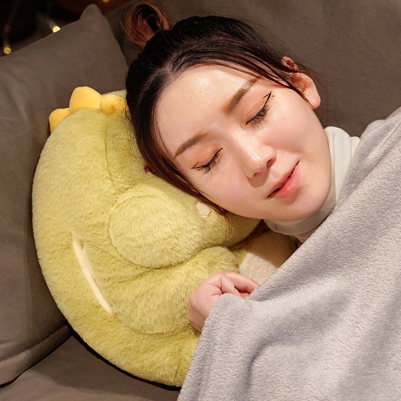 Gối Giữ Ấm Tay Hình Khủng Long Nhồi Bông Ba Trong Một