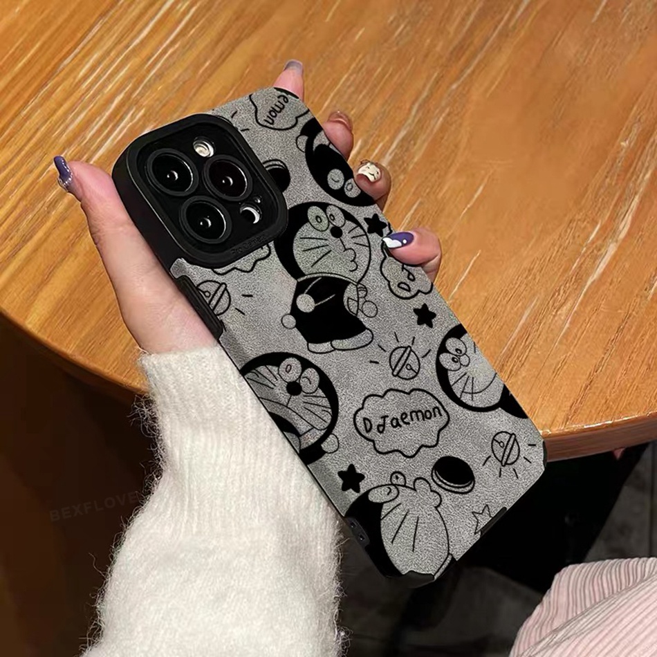 Ốp Điện Thoại Da Cừu + Silicon Hình Cậu Bé Bút Chì Cho iPhone 11 12 13 14 Pro MAX Plus 11Pro 13Pro 7 8 Plus X XR XS MAX SE 2020 | BigBuy360 - bigbuy360.vn