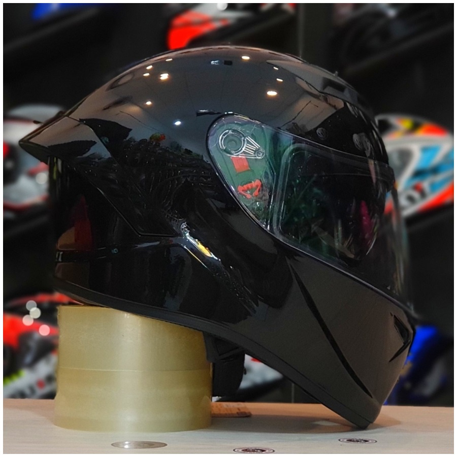 Mũ bảo hiểm full face 2 kính Royal M266 đen bóng cao cấp, hàng chính hãng + tặng túi đựng nón