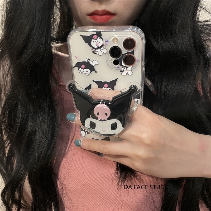 Ốp Điện Thoại Silicon Mềm Hình Quái Vật Hoạt Hình Có Giá Đỡ Cho iPhone xr 11promax Xs 78Plus 12ins