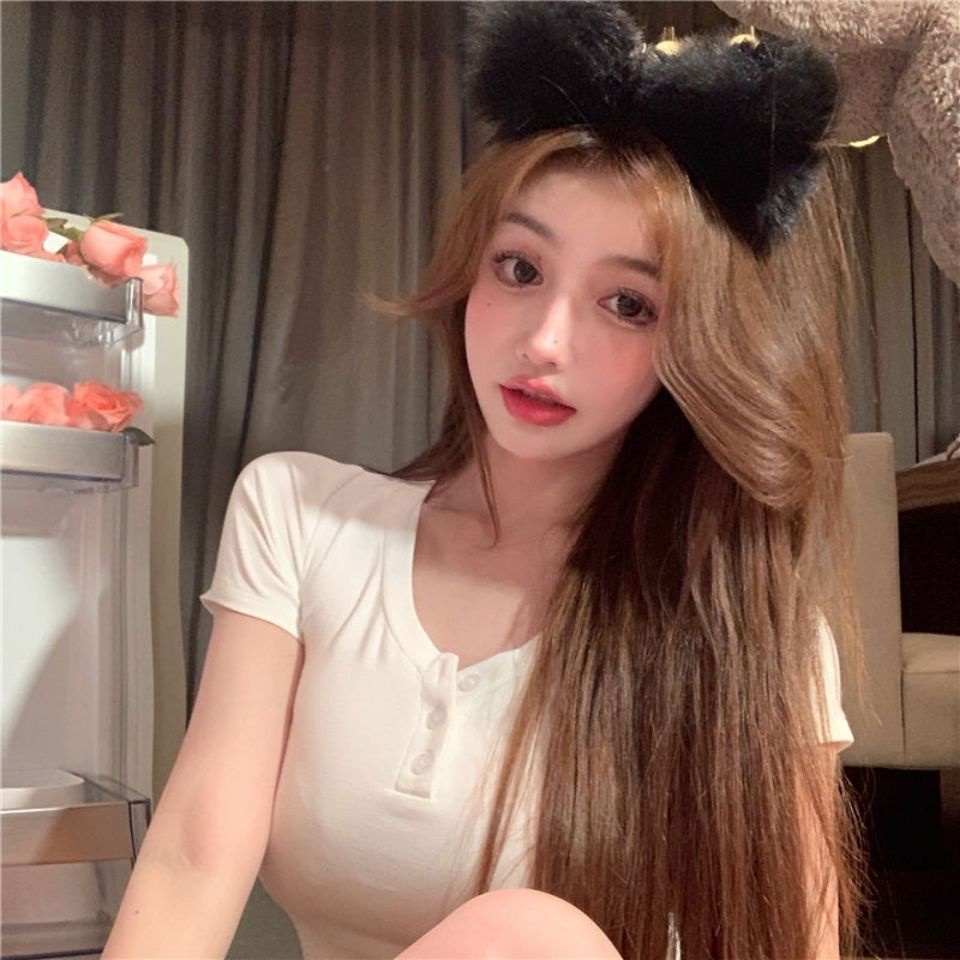 COZOK Áo Thun Nữ Ngắn Tay Dáng Ôm