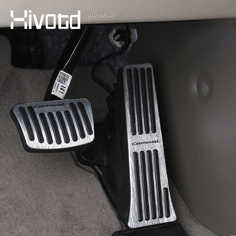 Set 2 Vỏ Bọc Bàn Đạp Ga Xe Hơi Kia Carnival KA4 2021 2022 2023 Bằng Hợp Kim Nhôm Chống Trượt