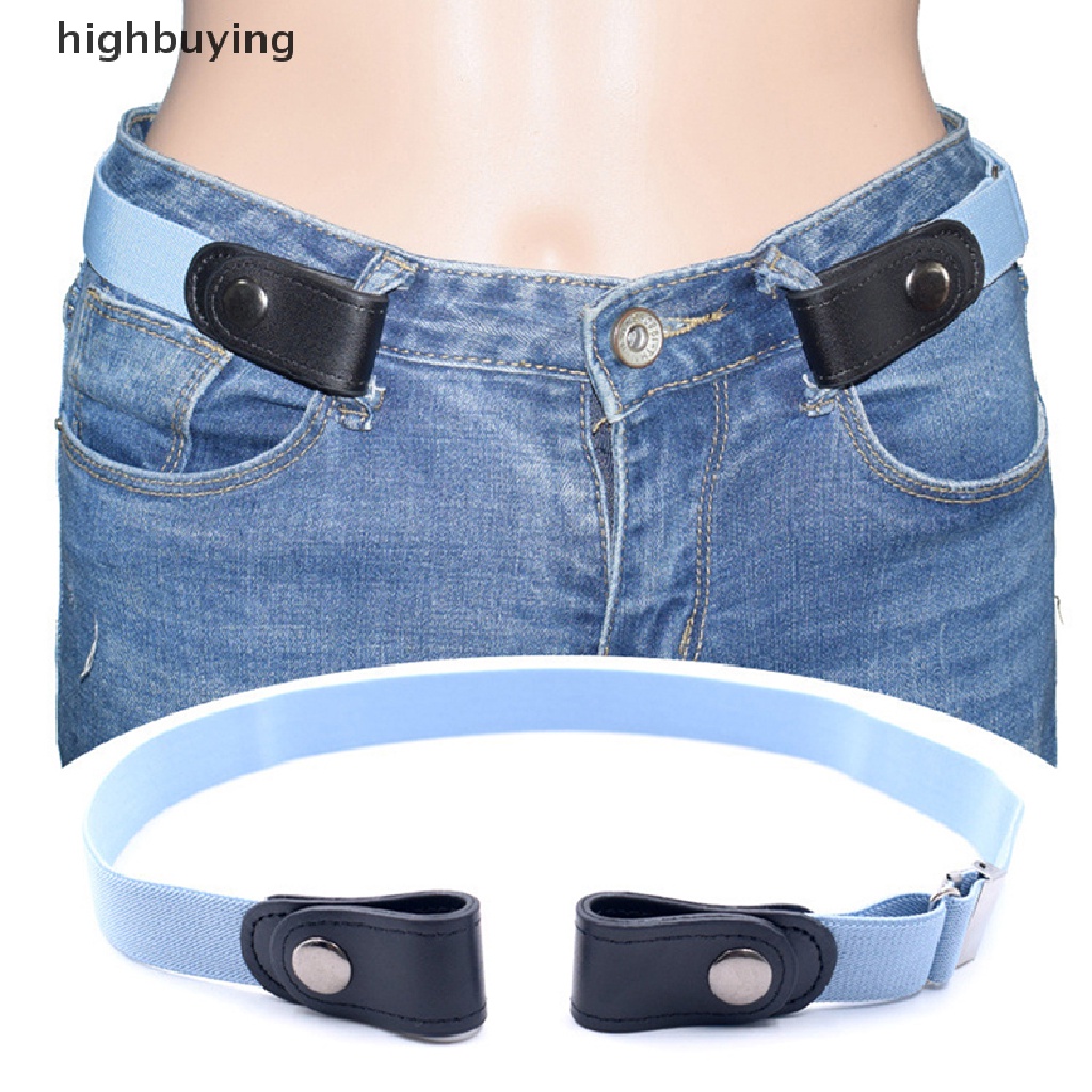 Thắt Lưng Vải Jean Co Giãn Không Khóa Thời Trang Cho Nam Và Nữ