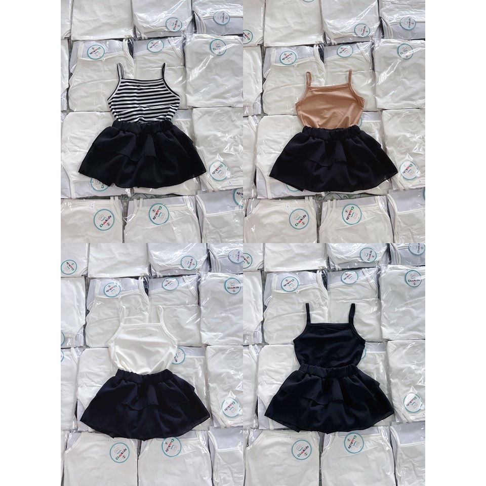 SALE SET VÁY HAI DÂY BÉ GÁI XINH XẮN SIZE 6-15KG